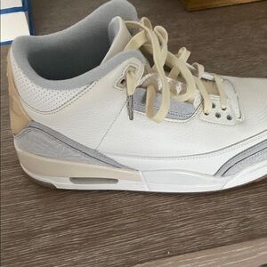 White and Gray High-Top Sneakers